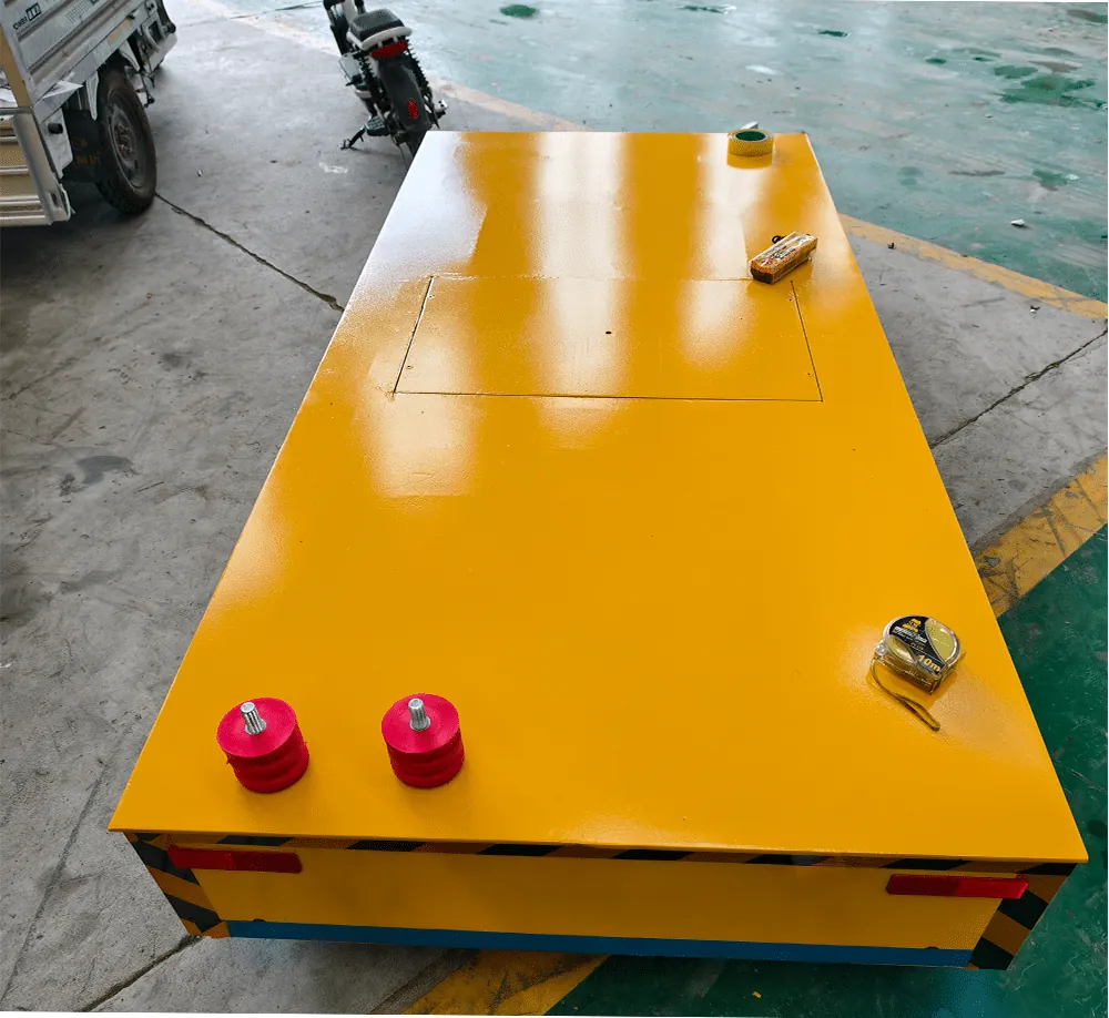 Finished electric transfer cart on the shop floor