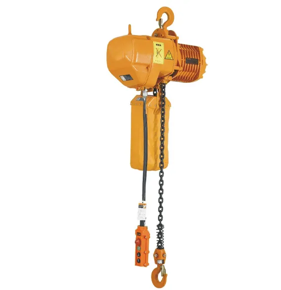 Electric chain hoist with hook suspension and pendant control