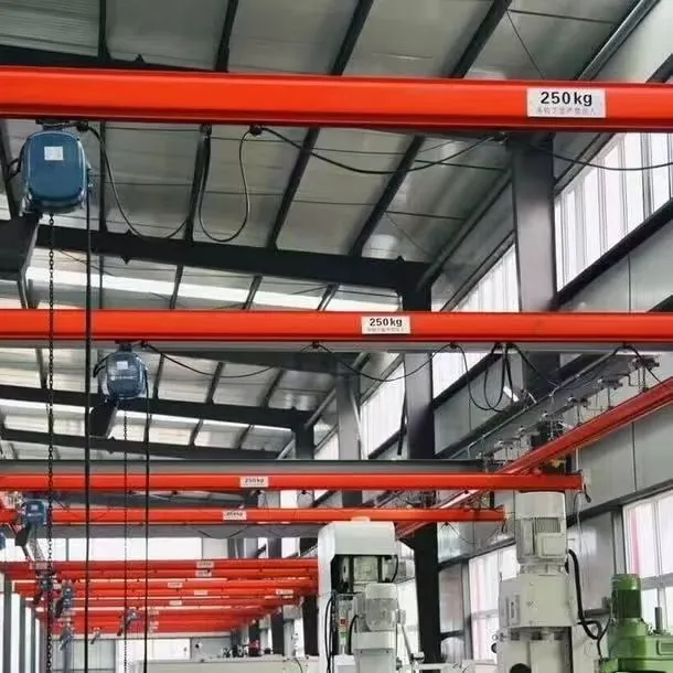 250 kg KBK light crane rails with electric hoists