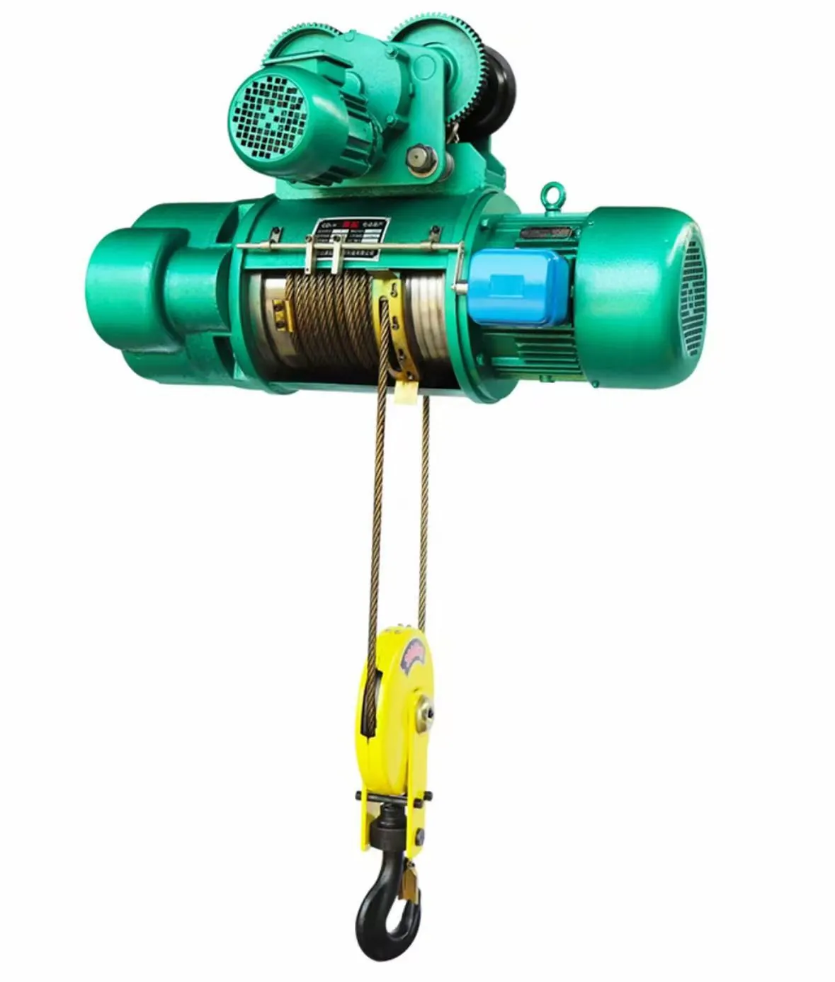 CD1 single-speed electric wire rope hoist with hook block