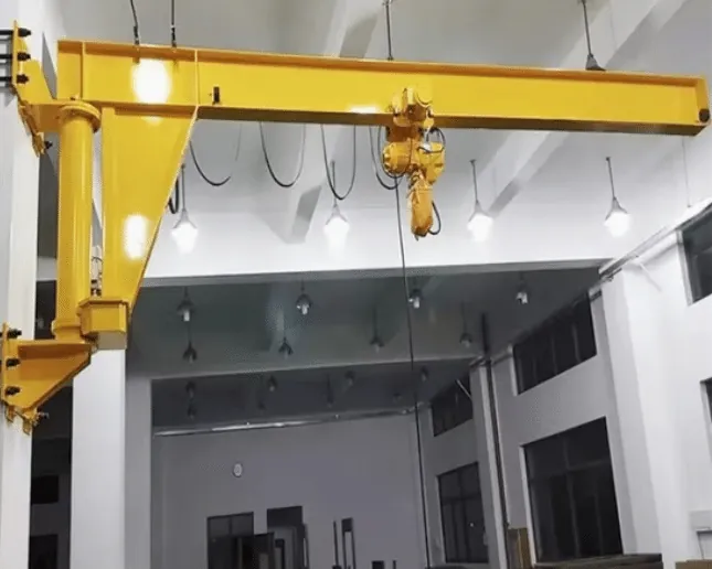 Wall mounted jib crane with electric chain hoist