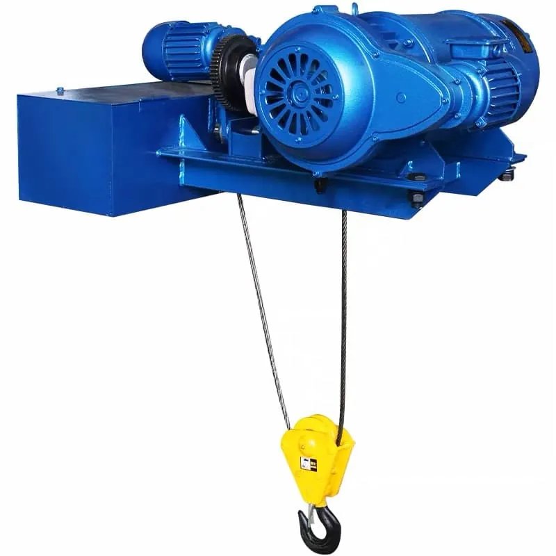 MD low headroom electric wire rope hoist with hook block