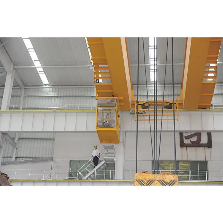 Double girder overhead crane with operator cabin