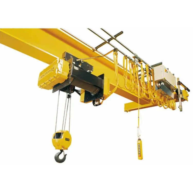 Wire rope hoist trolley with festoon cable and pendant control