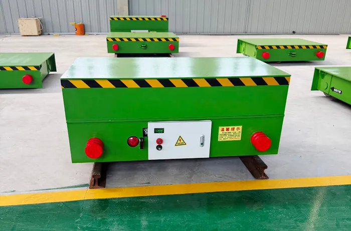 Batch of battery powered rail transfer carts with control boxes and buffers